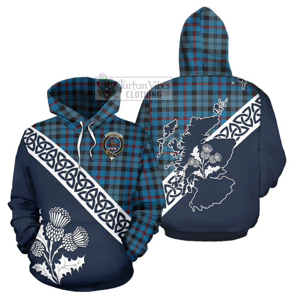 MacCorquodale (McCorquodale) Tartan Hoodie Featuring Thistle and Scotland Map Zip Hoodie - Tartan Vibes Clothing