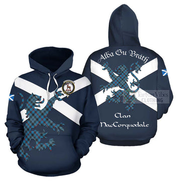 MacCorquodale (McCorquodale) Tartan Lion Rampant Hoodie Proudly Display Your Heritage with Alba Gu Brath and Clan Name Zip Hoodie - Tartan Vibes Clothing