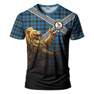 MacCorquodale (McCorquodale) Crest Tartan T-Shirt with Golden Lion Emblem Celtic Style Kid's Shirt - Tartan Vibes Clothing