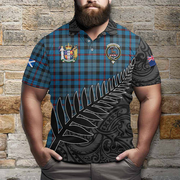 MacCorquodale (McCorquodale) Crest Tartan Polo Shirt with New Zealand Silver Fern Half Style Kid - Tartan Vibes Clothing