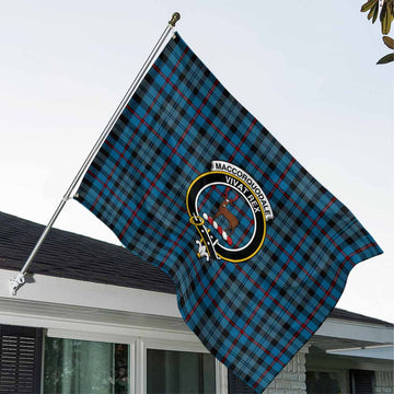 Tartan Vibes Clothing MacCorquodale (McCorquodale) Tartan House Flag with Family Crest