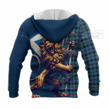 MacCorquodale (McCorquodale) Tartan Family Crest Knitted Hoodie with Scottish Majestic Lion - Tartan Vibes Clothing