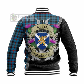 MacCorquodale (McCorquodale) Tartan Family Crest Baseball Jacket Lion Rampant Royal Thistle Shield Celtic Inspired - Tartan Vibes Clothing
