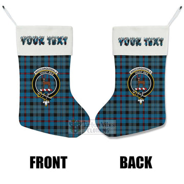 MacCorquodale (McCorquodale) Tartan Family Crest Christmas Stocking with Personalized Text - Tartan Vibes Clothing