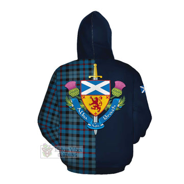 MacCorquodale (McCorquodale) Tartan Cotton Hoodie Alba with Scottish Lion Royal Arm Half Style Pullover Hoodie - Tartan Vibes Clothing