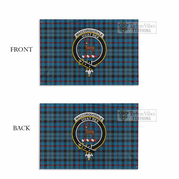 Tartan Vibes Clothing MacCorquodale (McCorquodale) Tartan House Flag with Family Crest