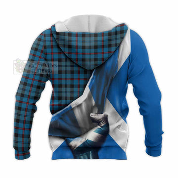 MacCorquodale (McCorquodale) Tartan Knitted Hoodie with Family Crest Scotland Patriotic Style - Tartan Vibes Clothing