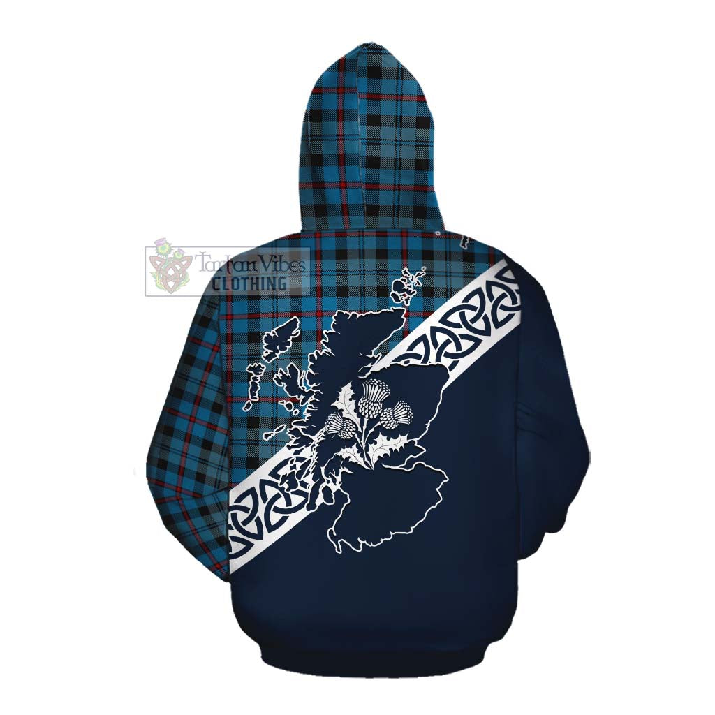 MacCorquodale (McCorquodale) Tartan Cotton Hoodie Featuring Thistle and Scotland Map Pullover Hoodie - Tartan Vibes Clothing