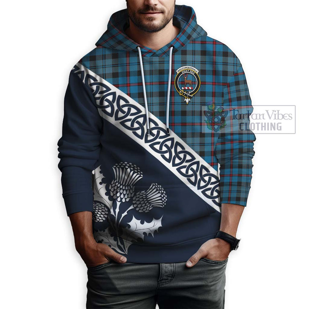 MacCorquodale (McCorquodale) Tartan Hoodie Featuring Thistle and Scotland Map - Tartan Vibes Clothing