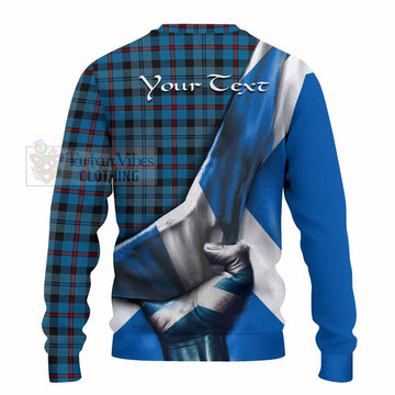 MacCorquodale (McCorquodale) Tartan Knitted Sweater with Family Crest Scotland Patriotic Style - Tartan Vibes Clothing