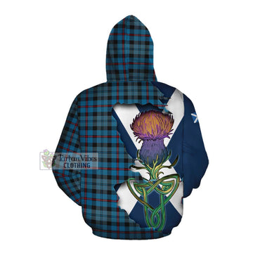 MacCorquodale (McCorquodale) Tartan Family Crest Cotton Hoodie Scottish Thistle Celtic Inspired Pullover Hoodie - Tartan Vibes Clothing
