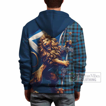 MacCracken (McCracken) Tartan Family Crest Hoodie with Scottish Majestic Lion - Tartan Vibes Clothing