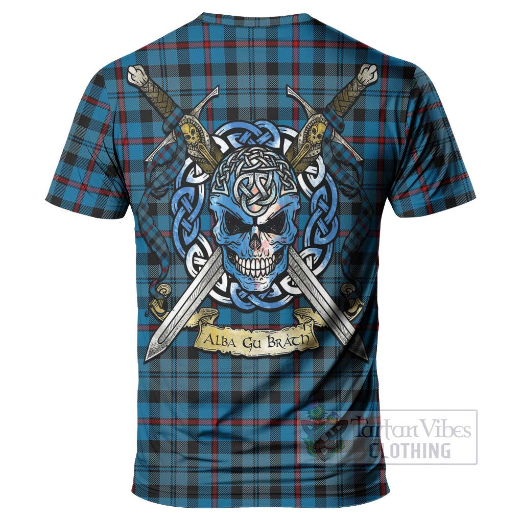 MacCorquodale (McCorquodale) Tartan T-Shirt with Family Crest Celtic Skull Style - Tartan Vibes Clothing
