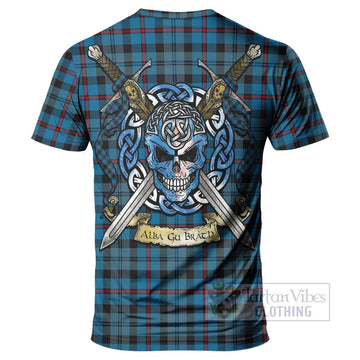 MacCorquodale (McCorquodale) Tartan T-Shirt with Family Crest Celtic Skull Style - Tartan Vibes Clothing