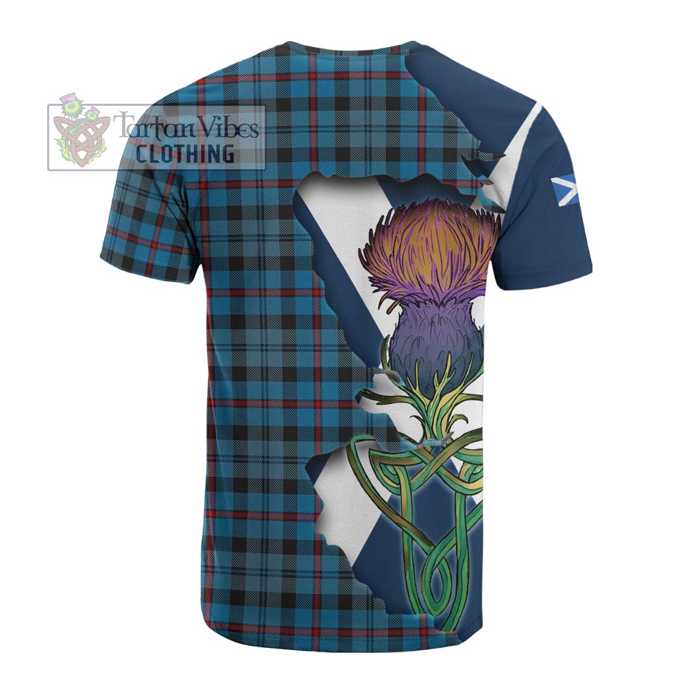 MacCorquodale (McCorquodale) Tartan Family Crest Cotton T-shirt Scottish Thistle Celtic Inspired - Tartan Vibes Clothing