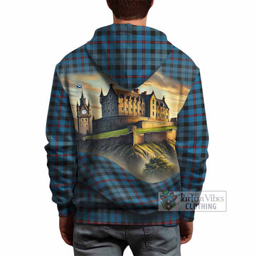 MacCorquodale (McCorquodale) Tartan Family Crest Hoodie with Scottish Ancient Castle Style - Tartan Vibes Clothing