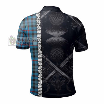 MacCorquodale (McCorquodale) Tartan Polo Shirt with Family Crest Cross Sword Thistle Celtic Vibes - Tartan Vibes Clothing