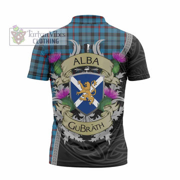 MacCorquodale (McCorquodale) Tartan Family Crest Zipper Polo Shirt Lion Rampant Royal Thistle Shield Celtic Inspired - Tartan Vibes Clothing