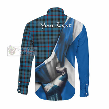 MacCorquodale (McCorquodale) Tartan Long Sleeve Button Shirt with Family Crest Scotland Patriotic Style Men's Shirt - Tartan Vibes Clothing