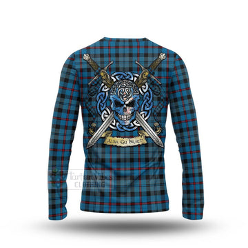 MacCorquodale (McCorquodale) Tartan Long Sleeve T-Shirt with Family Crest Celtic Skull Style - Tartan Vibes Clothing