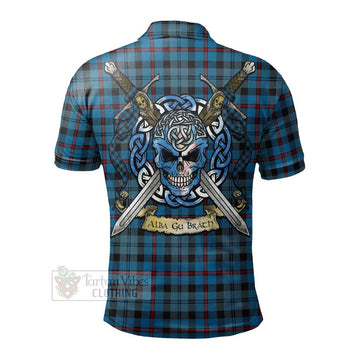 MacCorquodale (McCorquodale) Tartan Polo Shirt with Family Crest Celtic Skull Style - Tartan Vibes Clothing