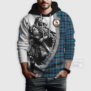 MacCorquodale (McCorquodale) Tartan Clan Crest Hoodie with Highlander Warrior Celtic Style - Tartan Vibes Clothing