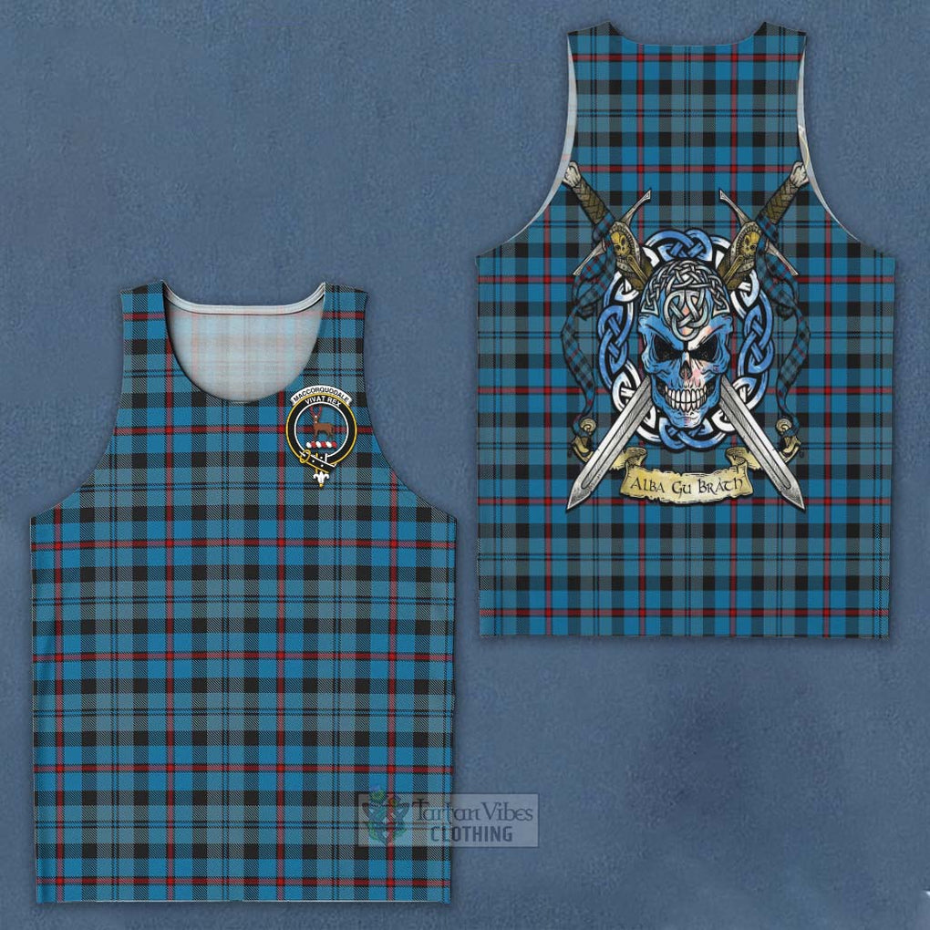 MacCorquodale (McCorquodale) Tartan Men's Tank Top with Family Crest Celtic Skull Style - Tartan Vibes Clothing