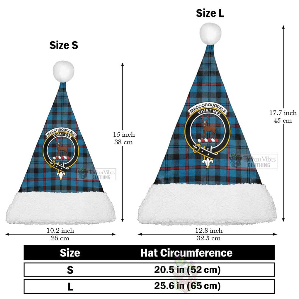 MacCorquodale (McCorquodale) Tartan Christmas Santa Hats with Family Crest Christmas Hat L 25.6in (65cm) - Tartan Vibes Clothing