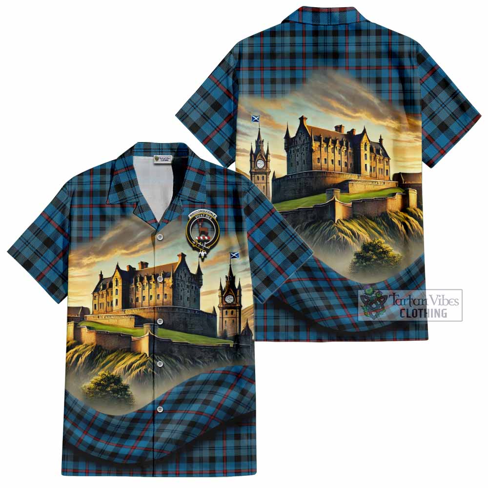 MacCorquodale (McCorquodale) Tartan Family Crest Hawaiian Shirt with Scottish Ancient Castle Style - Tartan Vibes Clothing