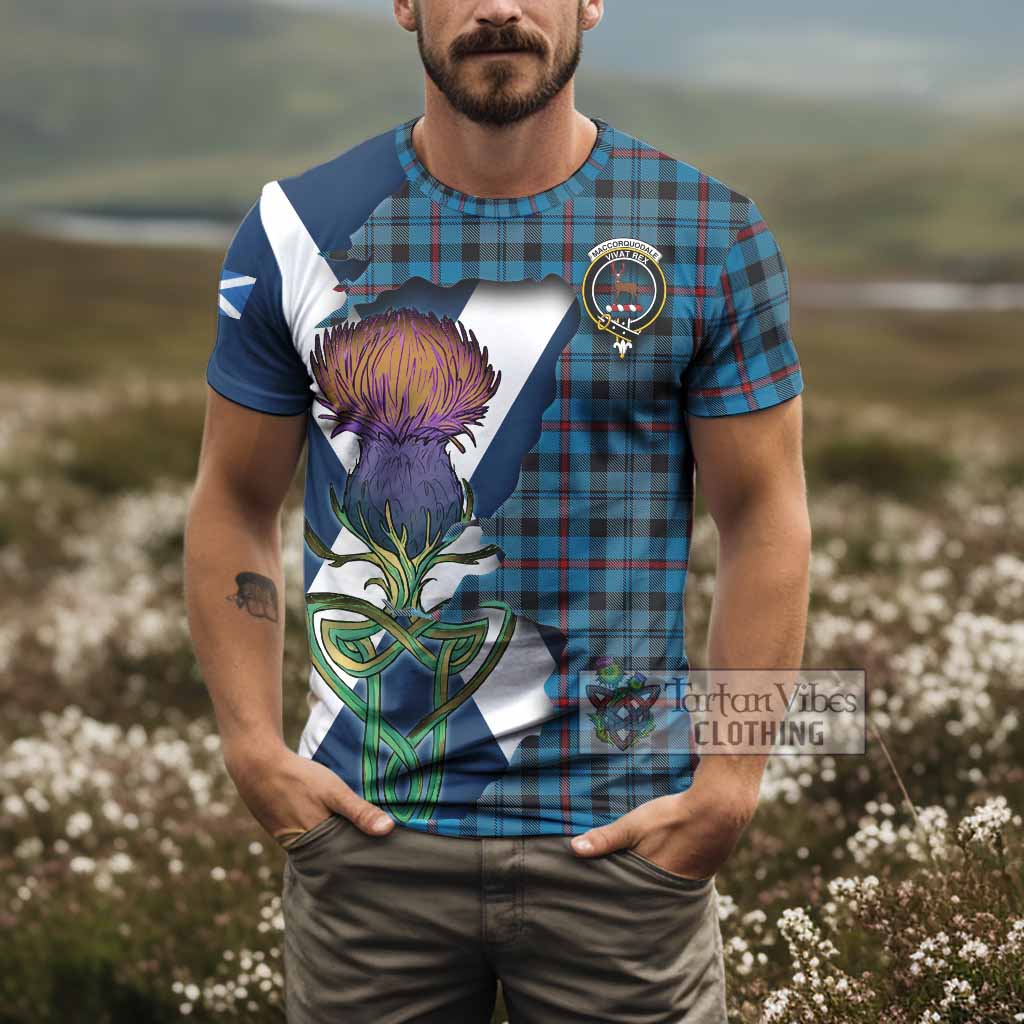 MacCorquodale (McCorquodale) Tartan Family Crest T-Shirt Scottish Thistle Celtic Inspired - Tartan Vibes Clothing