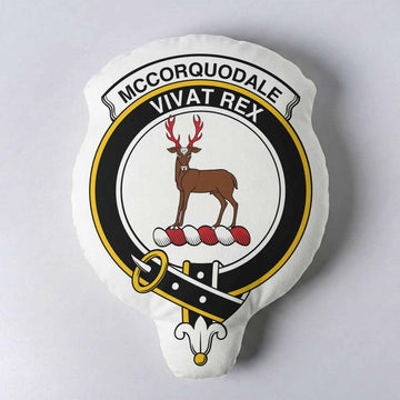 MacCorquodale (McCorquodale) Clan Crest Shaped Throw Pillow, Scottish Clan Badge Decorative Pillow