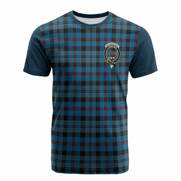 MacCorquodale (McCorquodale) Tartan Accent Cotton T-shirt with Family Crest