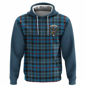 MacCorquodale (McCorquodale) Tartan Accent Hoodie with Family Crest
