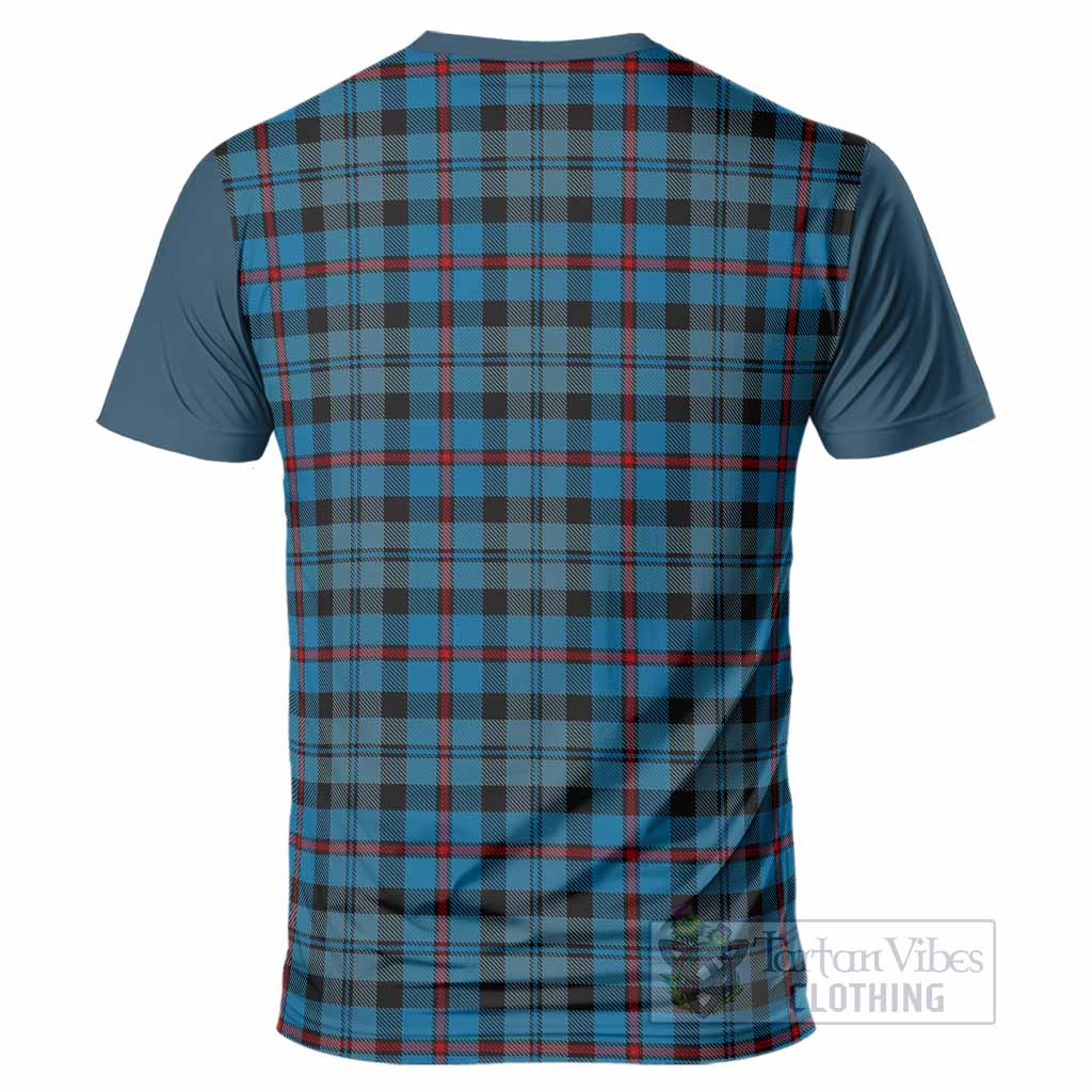 MacCorquodale (McCorquodale) Tartan Accent T-Shirt with Family Crest
