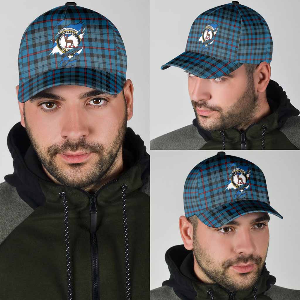 MacCorquodale (McCorquodale) Tartan Classic Cap with Family Crest In Me Style
