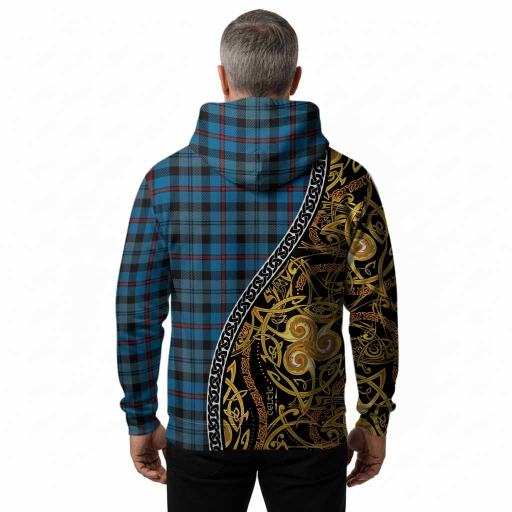 MacCorquodale (McCorquodale) Tartan Crest Hoodie Celtic Knot and Triple Trickle Spiral Symbols