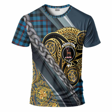 MacCorquodale (McCorquodale) Tartan Crest T-Shirt Scottish Triskele Celtic