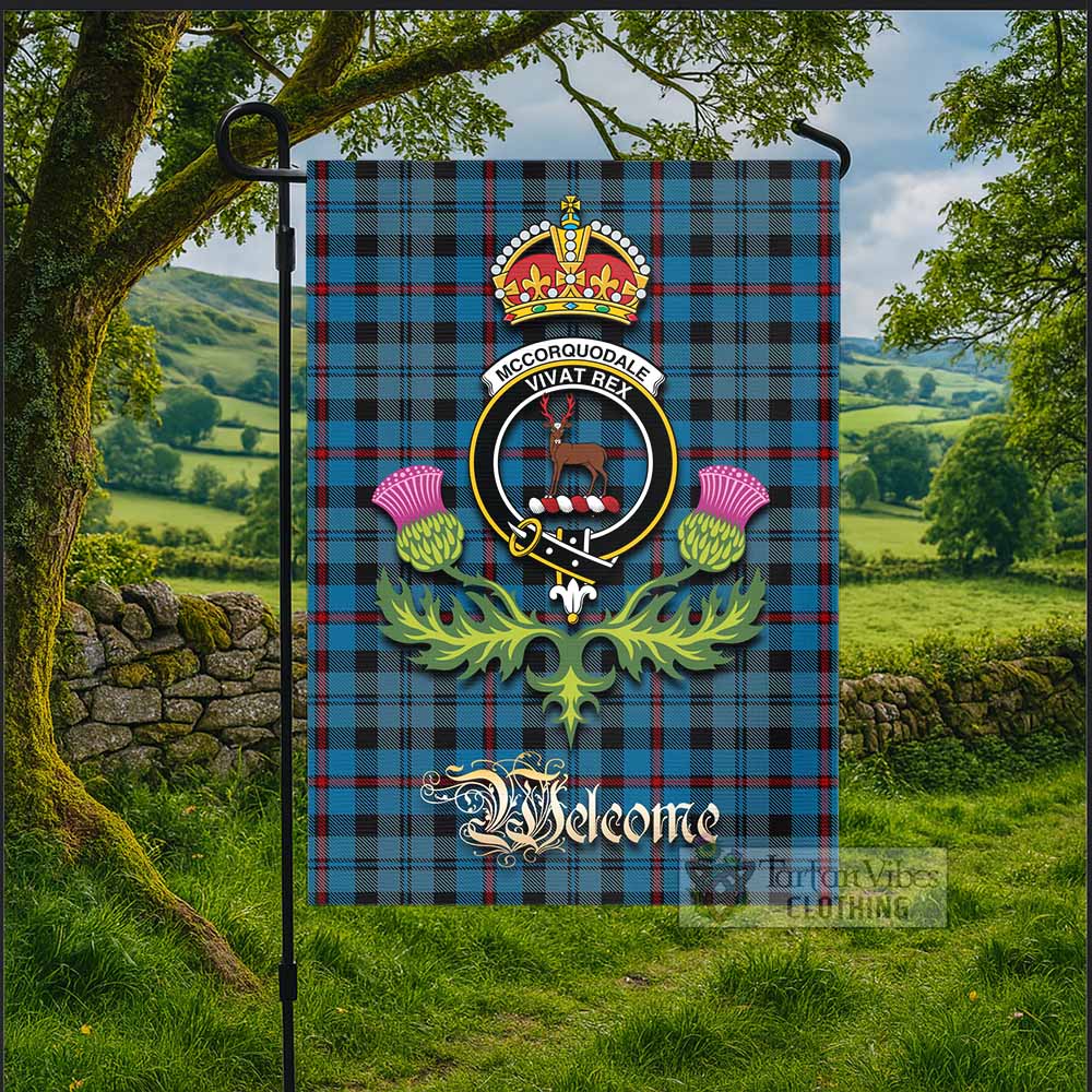 MacCorquodale (McCorquodale) Tartan Family Crest Garden Flag Royal Thistle Welcome Style - Tartan Vibes Clothing