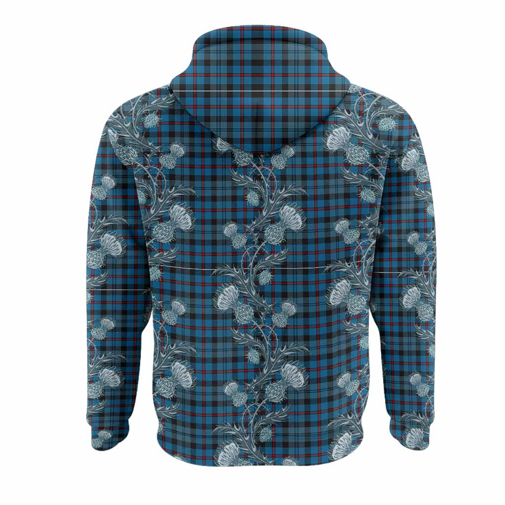 MacCorquodale (McCorquodale) Tartan Hoodie Seamless Scottish Thistle Flowers