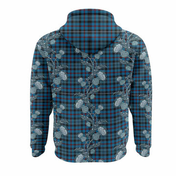MacCorquodale (McCorquodale) Tartan Hoodie Seamless Scottish Thistle Flowers