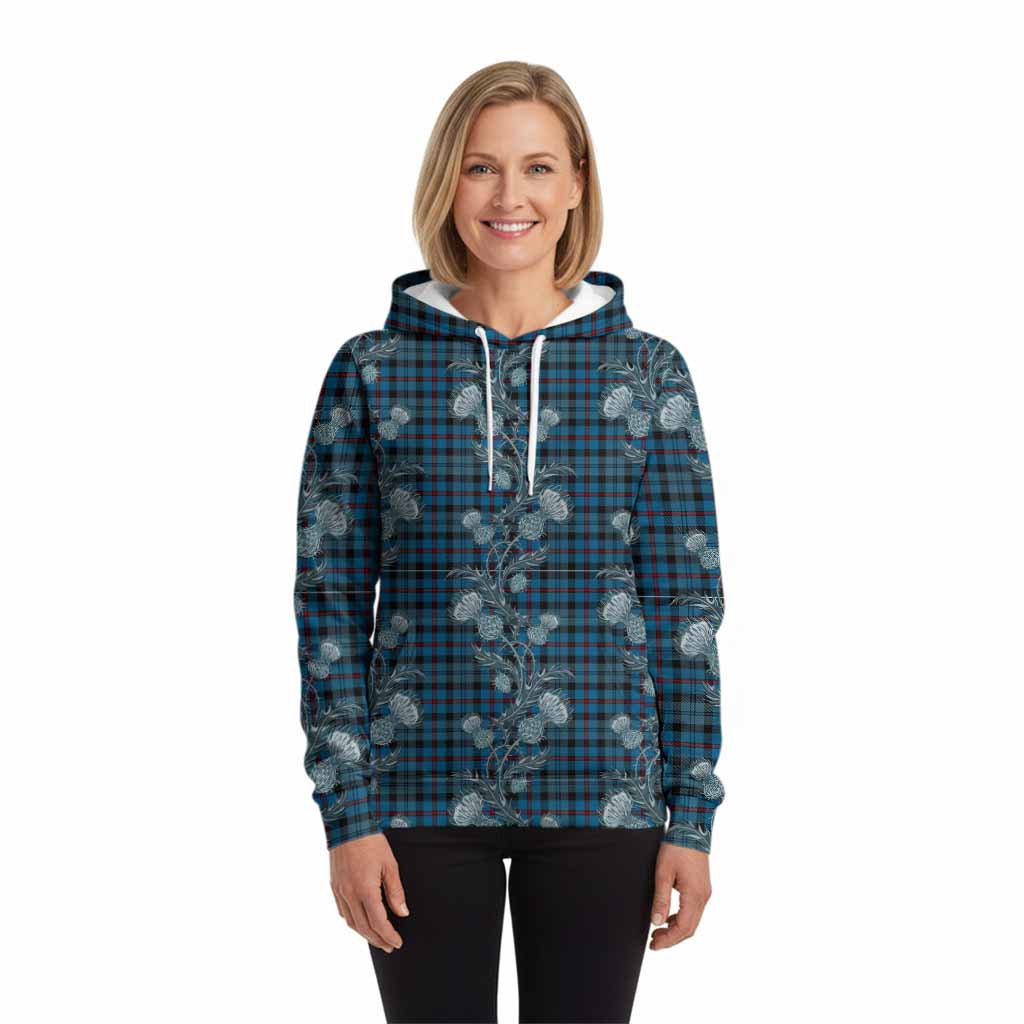 MacCorquodale (McCorquodale) Tartan Hoodie Seamless Scottish Thistle Flowers