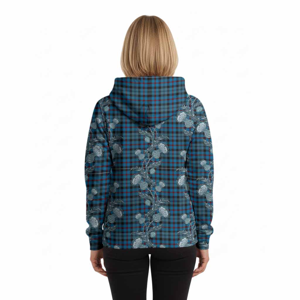 MacCorquodale (McCorquodale) Tartan Hoodie Seamless Scottish Thistle Flowers