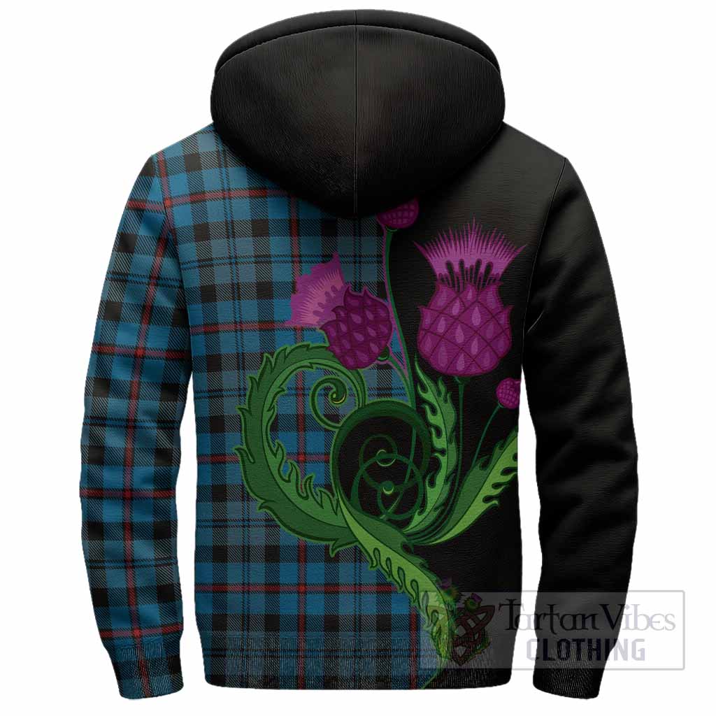MacCorquodale (McCorquodale) Tartan Sherpa Hoodie Traditional Scottish Thistle