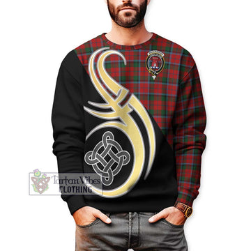 MacCracken (McCracken) Tartan Sweatshirt with Family Crest and Celtic Symbol Style Unisex - Tartan Vibes Clothing