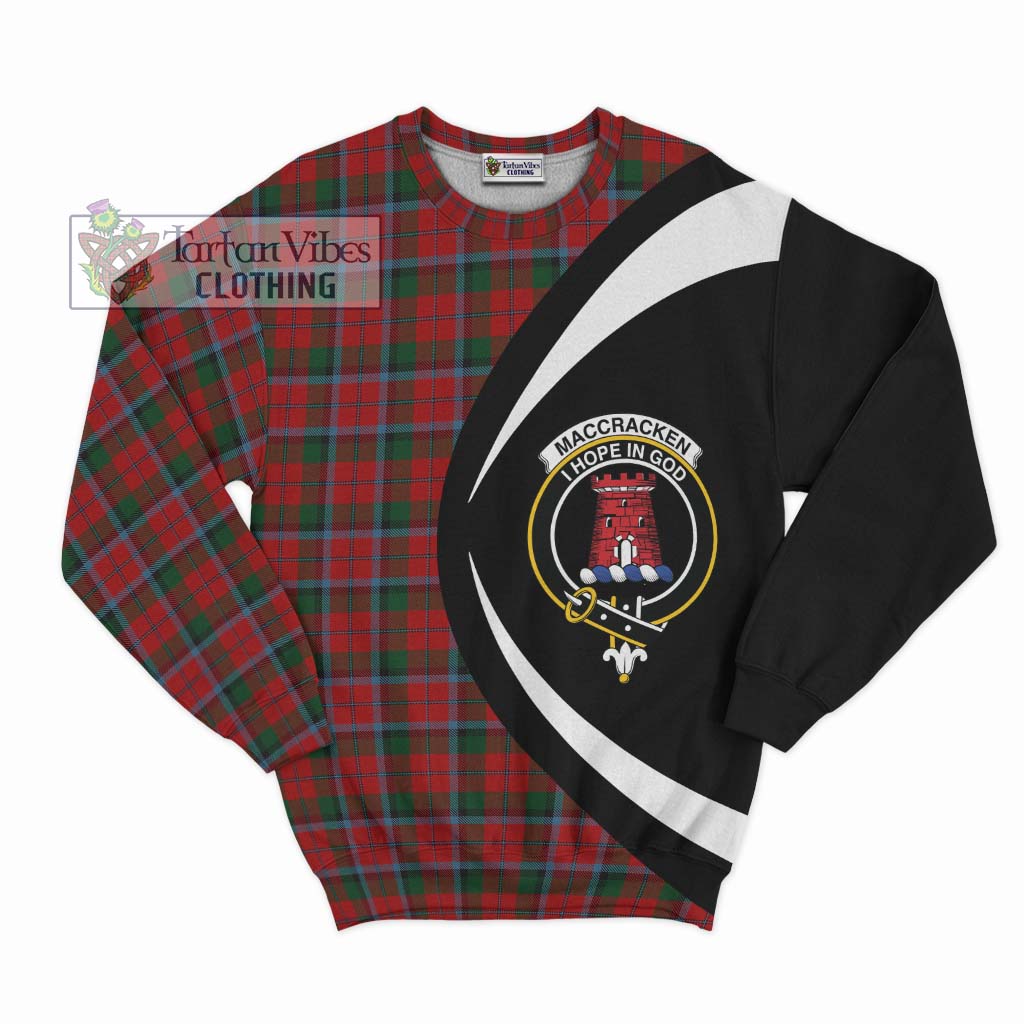 MacCracken (McCracken) Tartan Sweatshirt with Family Crest Circle Style Unisex - Tartan Vibes Clothing