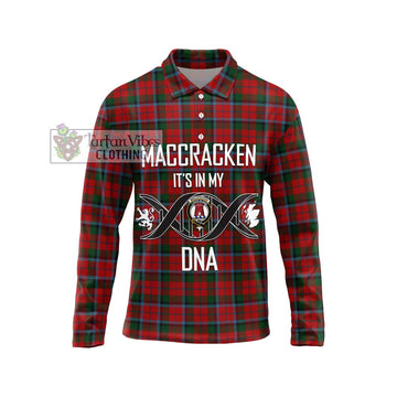MacCracken (McCracken) Tartan Long Sleeve Polo Shirt with Family Crest DNA In Me Style Unisex - Tartanvibesclothing Shop