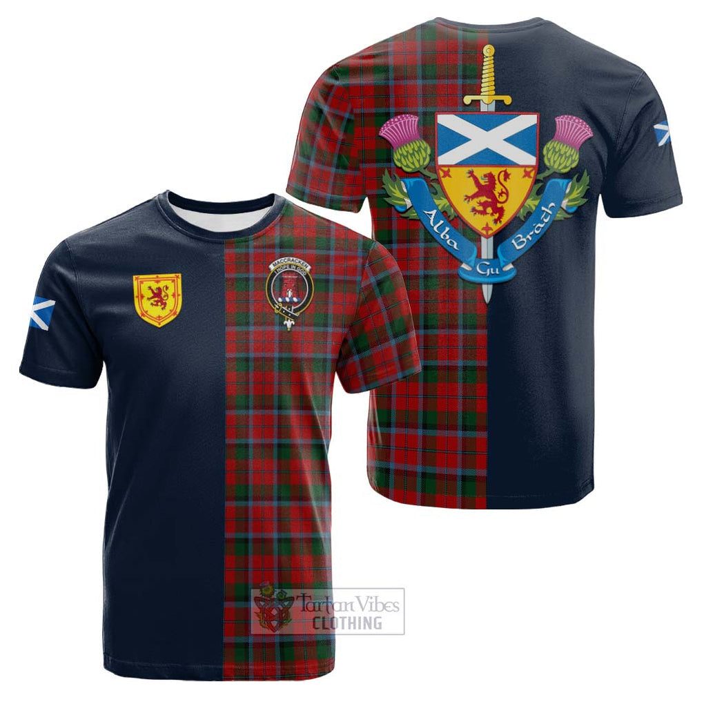 MacCracken (McCracken) Tartan Cotton T-shirt Alba with Scottish Lion Royal Arm Half Style Kid's Shirt - Tartan Vibes Clothing
