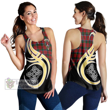 MacCracken (McCracken) Tartan Women's Racerback Tanks with Family Crest and Celtic Symbol Style 4XL - Tartan Vibes Clothing