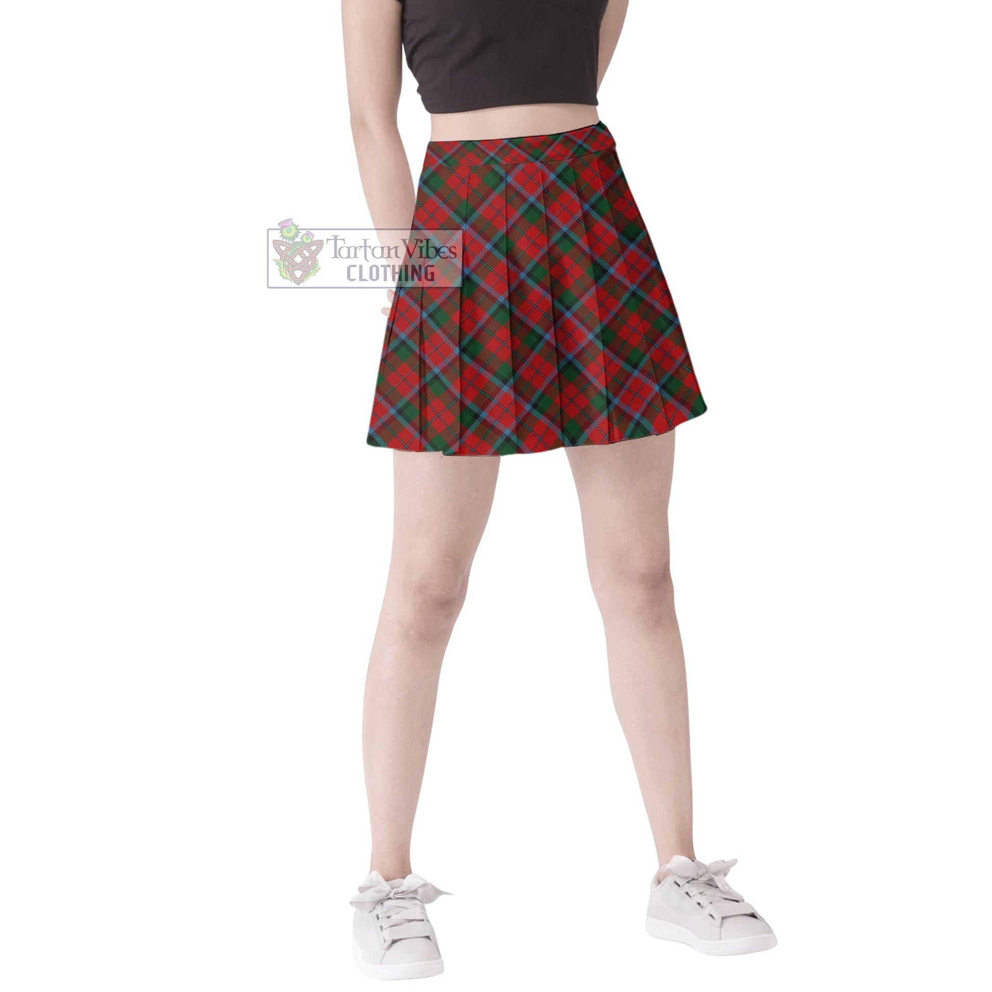 MacCracken (McCracken) Tartan Women's Plated Mini Skirt Cross Style Female - Tartan Vibes Clothing