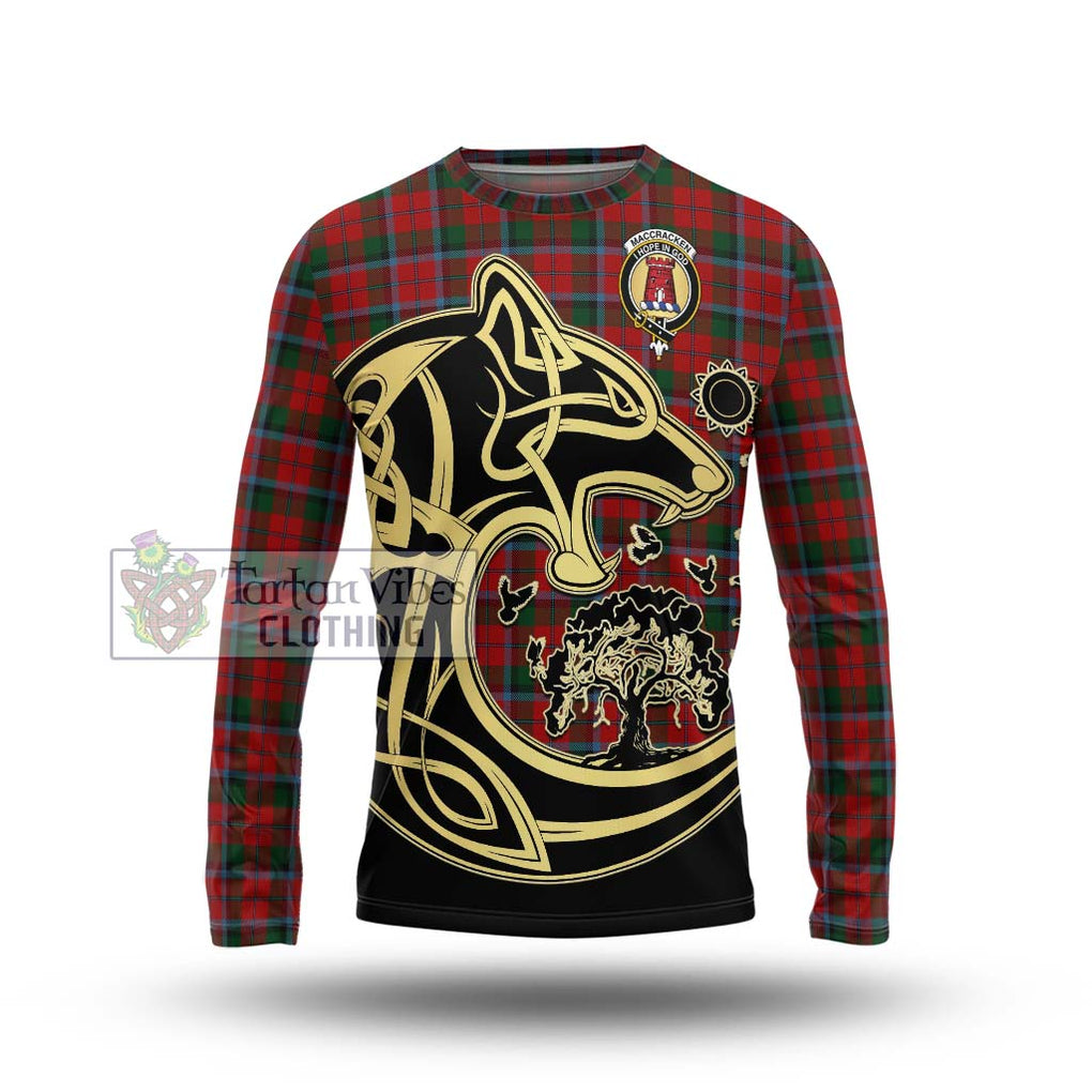MacCracken (McCracken) Tartan Long Sleeve T-Shirt with Family Crest Celtic Wolf Style Unisex - Tartan Vibes Clothing